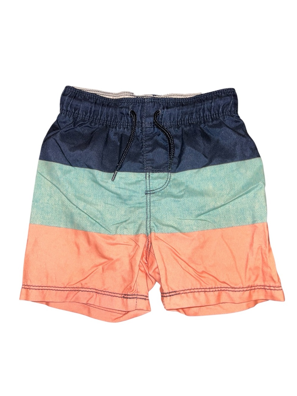 Old Navy Navy Swim Trunks with Cream Lining